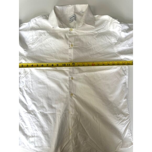 Calvin Klein Mens White Button-Up Shirt Size 16 ½ - Picture 5 of 10
